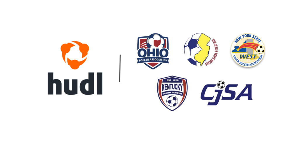 Logos from Hudl, Ohio Soccer, NJ Soccer, NY Soccer, Connecticut Soccer and Kentucky Soccer